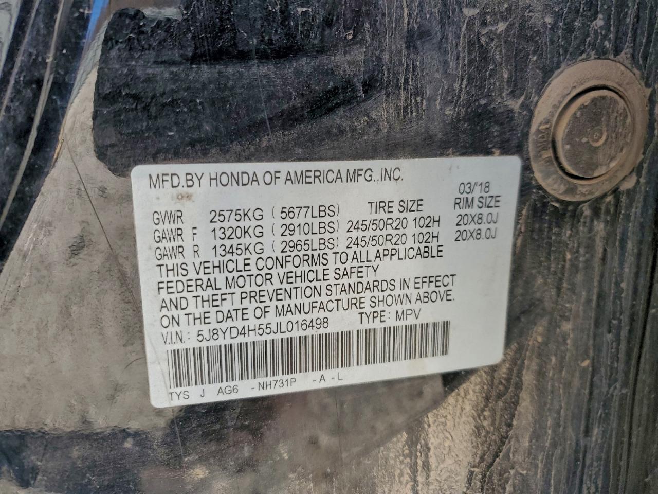 2018 ACURA MDX