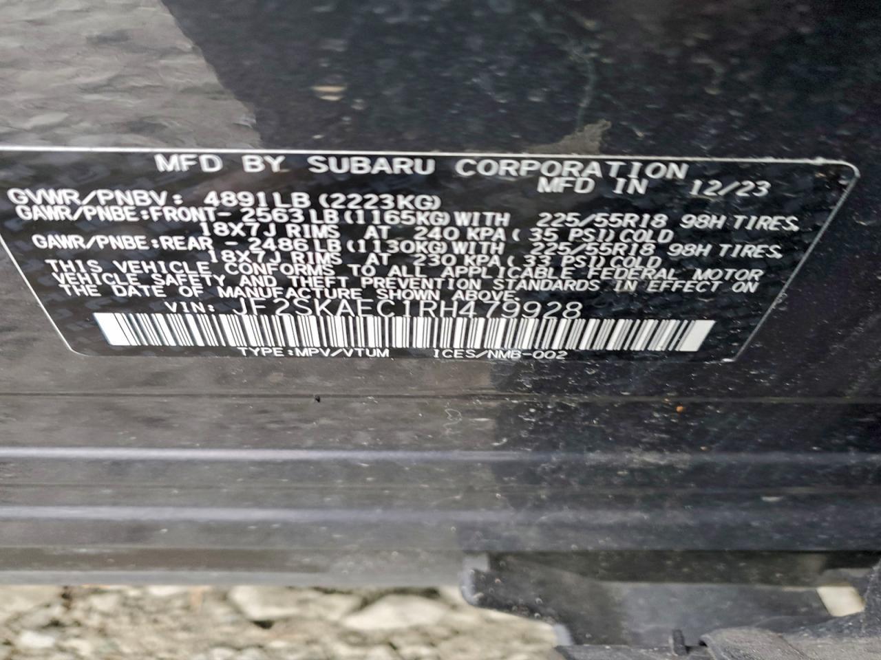 2024 SUBARU FORESTER