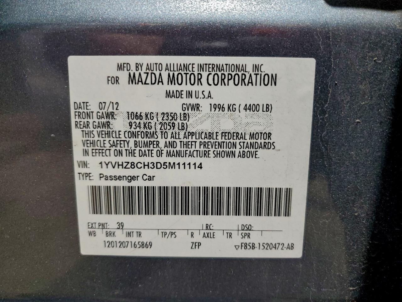 2013 MAZDA 6