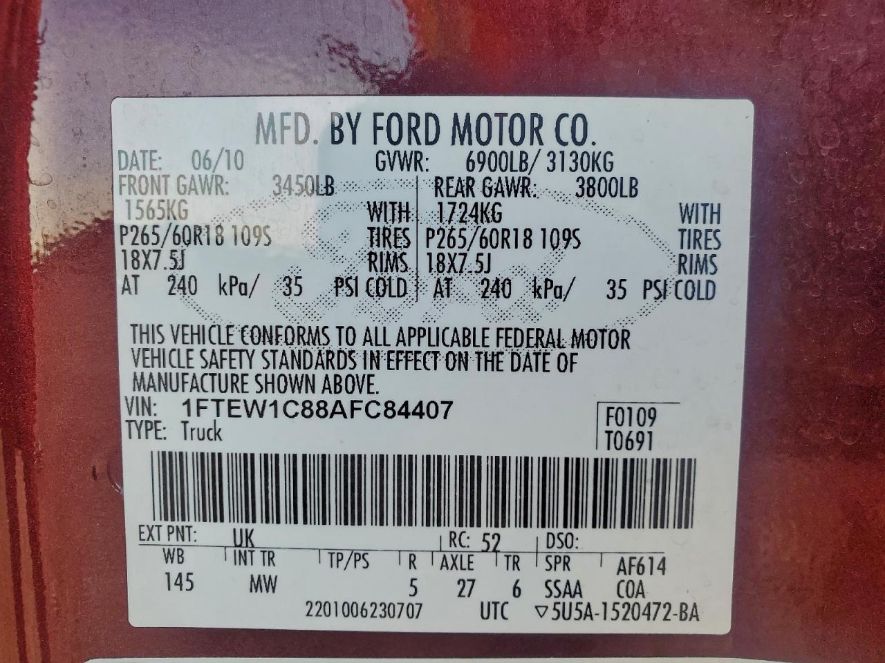 2010 FORD F-150