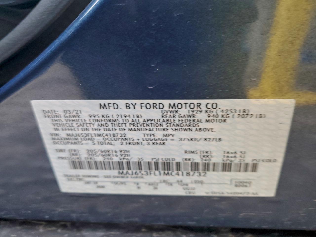 2021 FORD EcoSport
