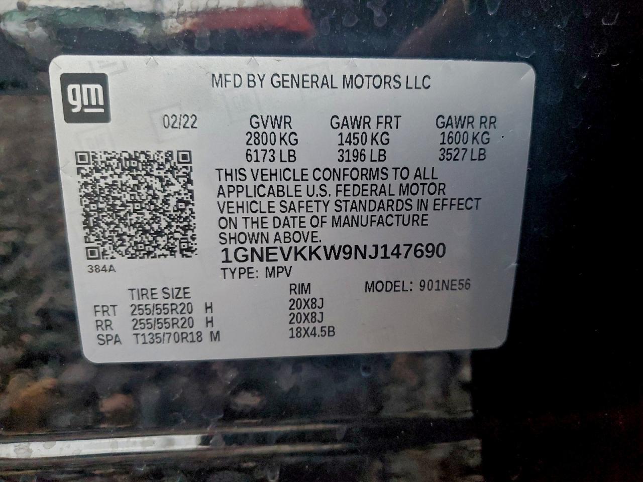 2022 CHEVROLET TRAVERSE