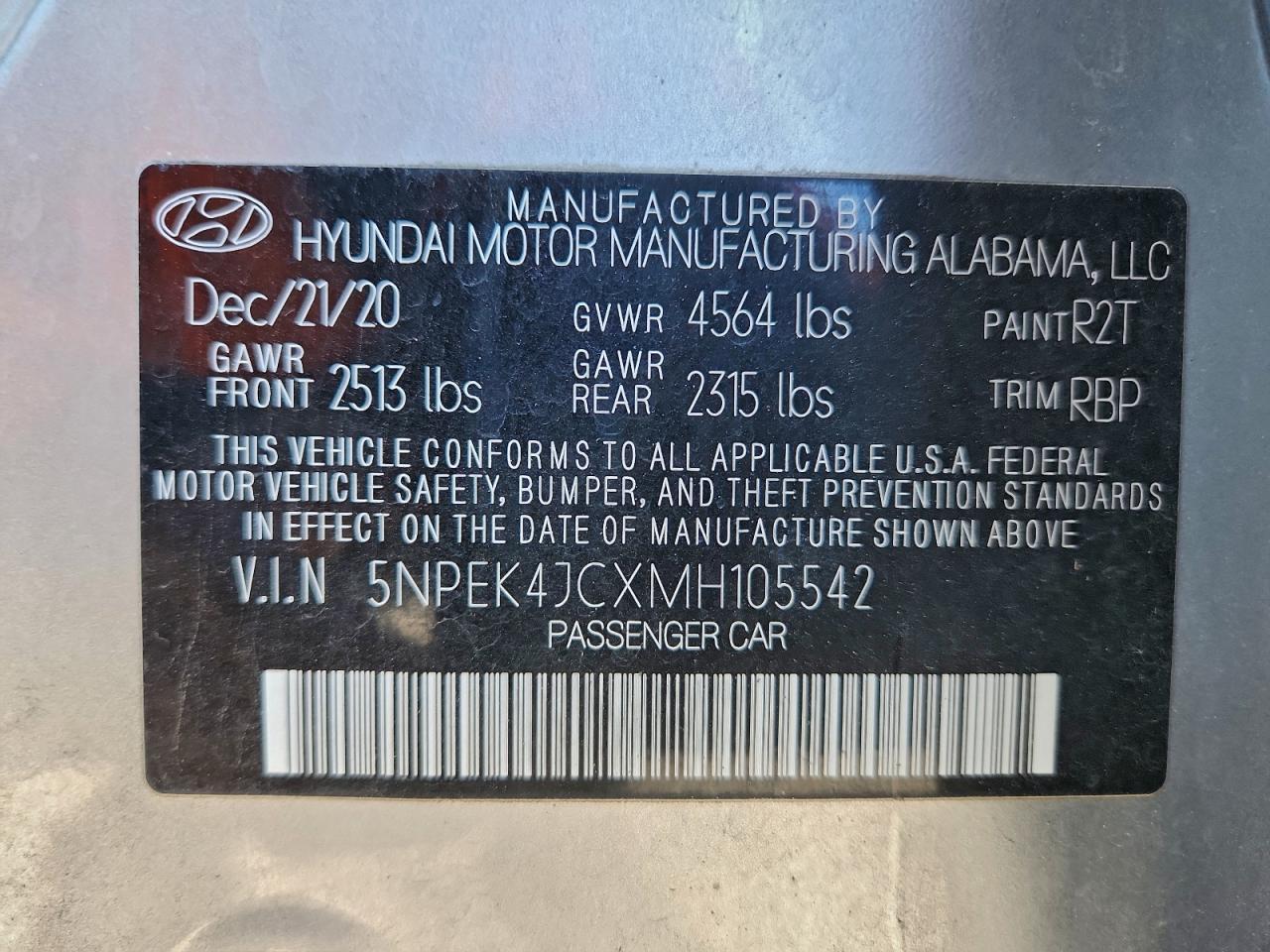 2021 HYUNDAI SONATA
