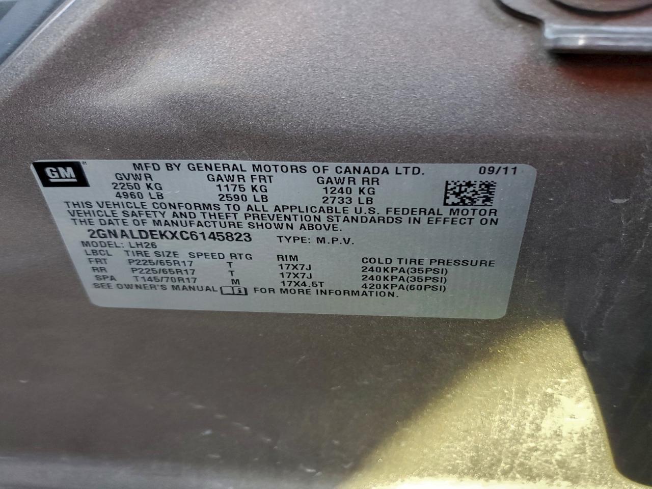 2012 CHEVROLET EQUINOX