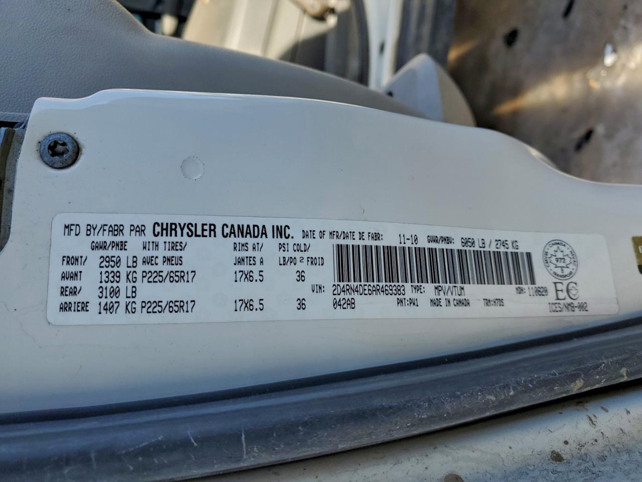 2010 DODGE GRAND CARAVAN