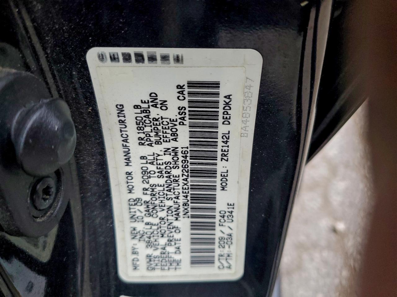 2010 TOYOTA COROLLA