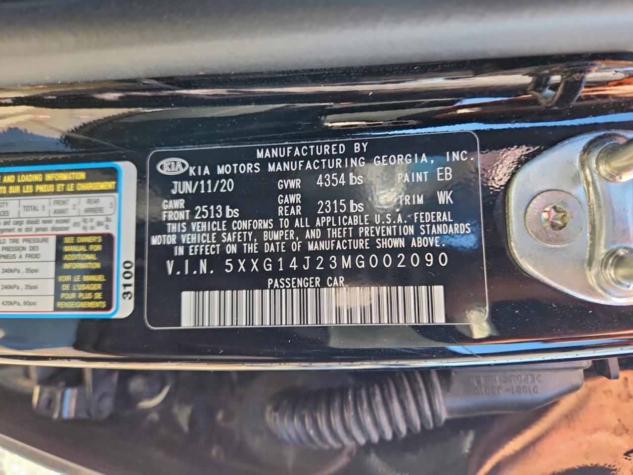 2021 KIA K5