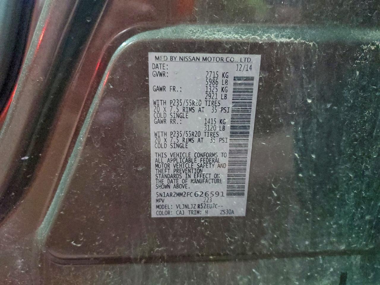 2015 NISSAN PATHFINDER