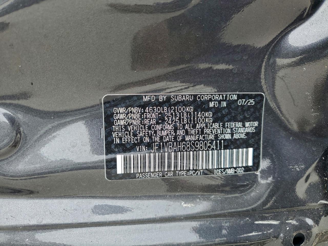 2025 SUBARU WRX