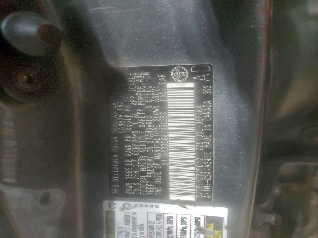 2008 TOYOTA COROLLA