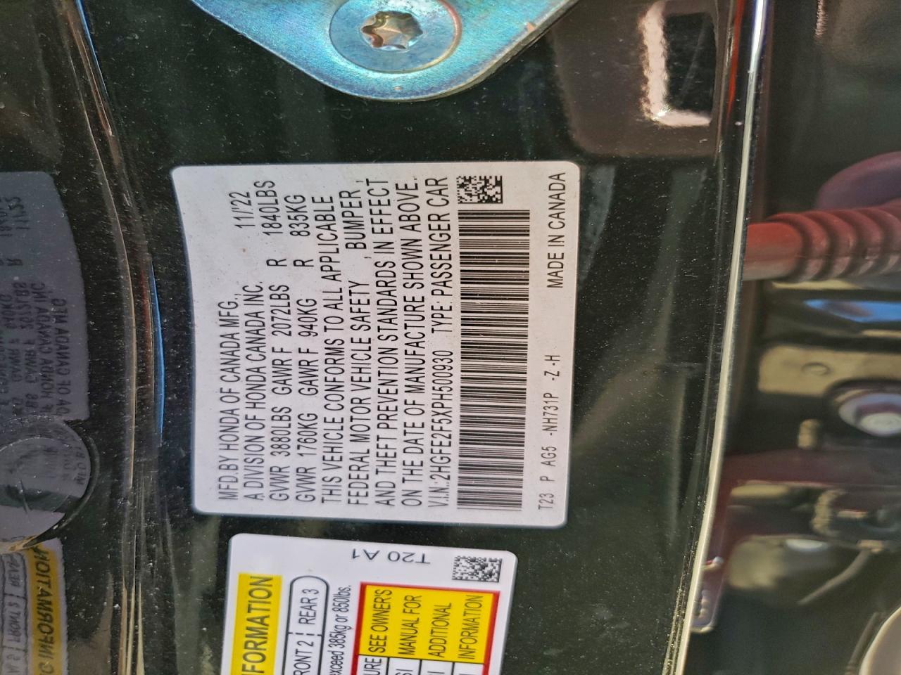 2023 HONDA CIVIC