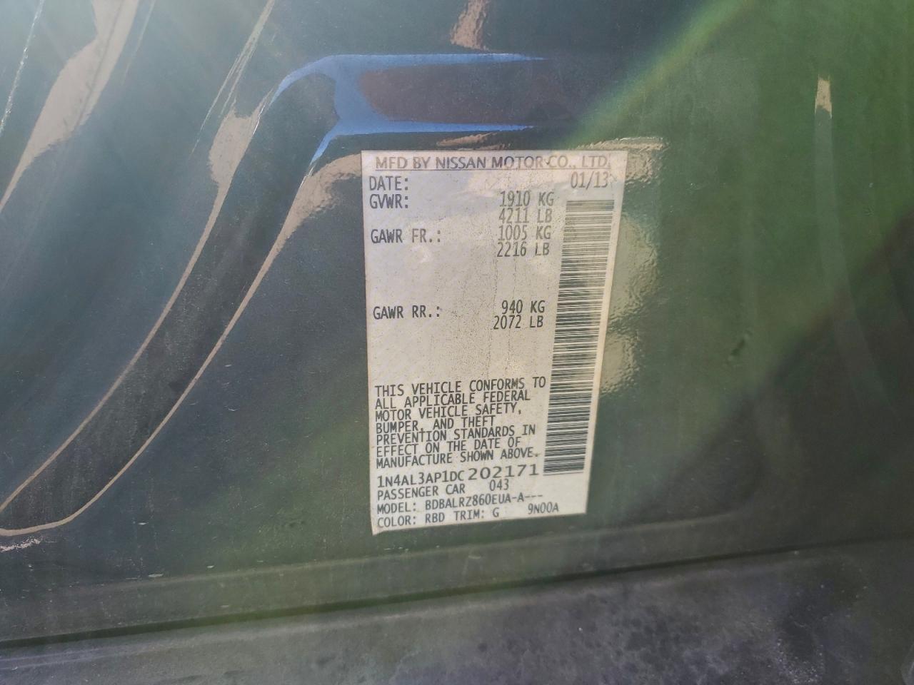2013 NISSAN ALTIMA