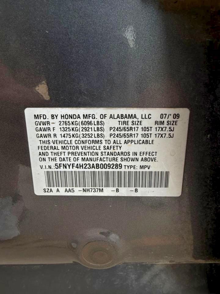 2010 HONDA PILOT