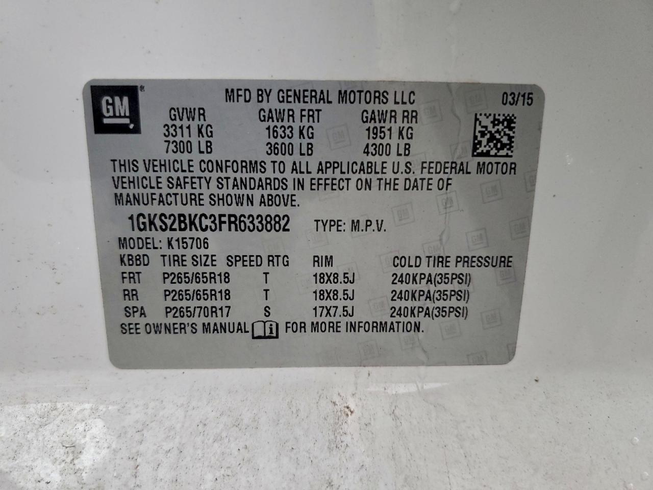 2015 GMC Yukon