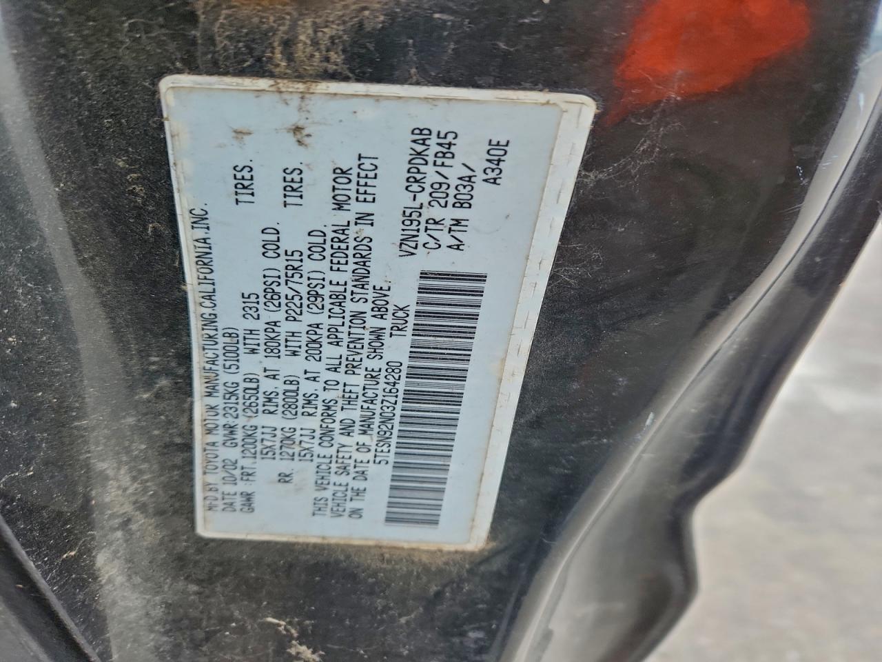 2003 TOYOTA TACOMA