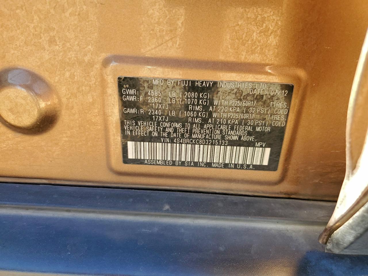 2013 SUBARU Outback