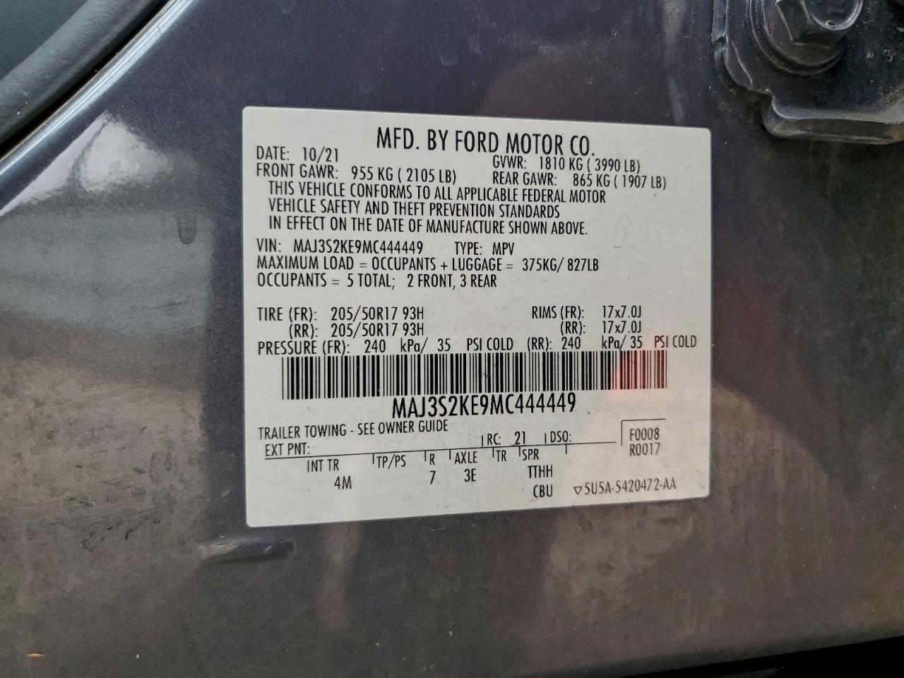 2021 FORD EcoSport
