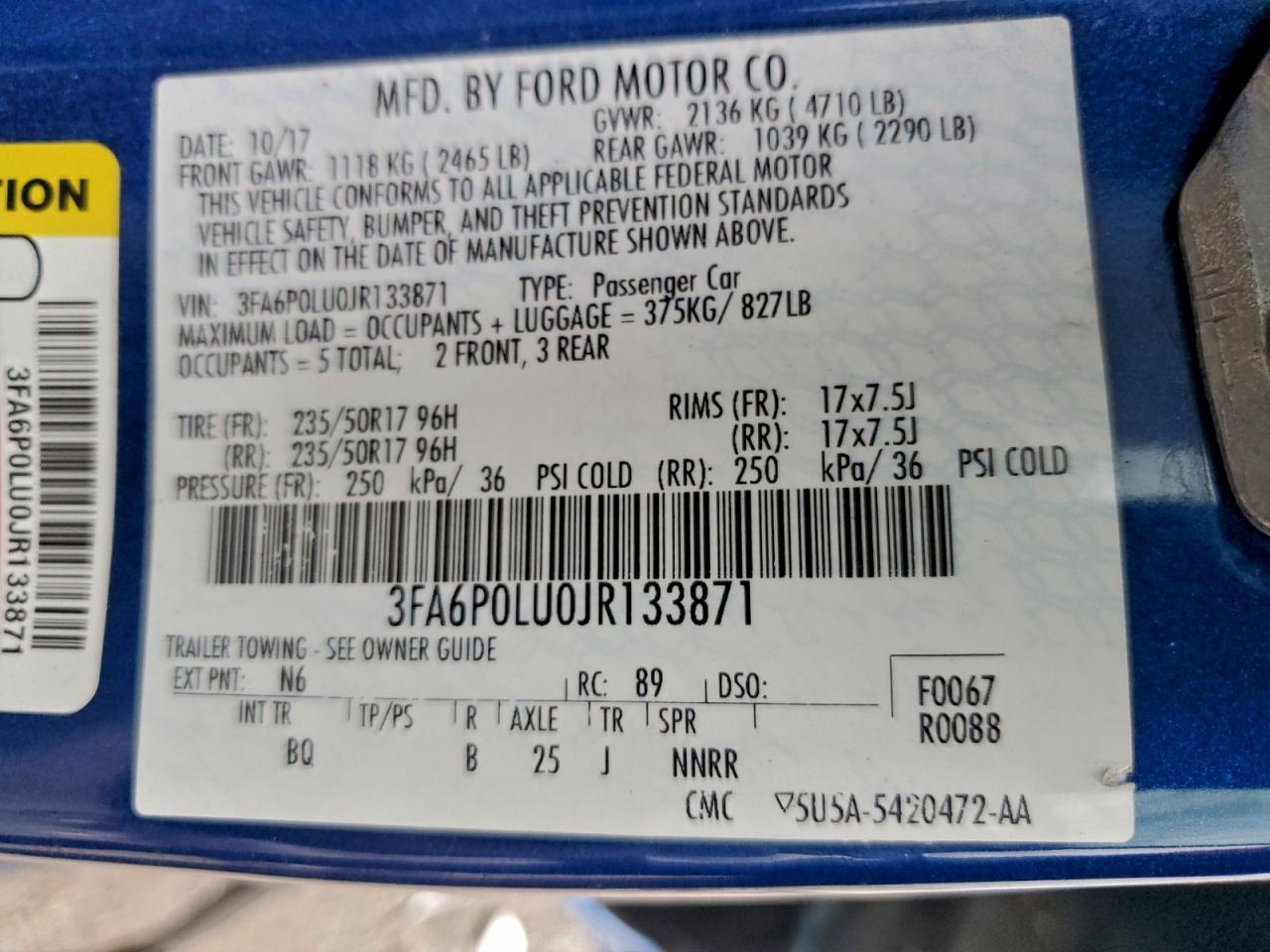 2018 FORD FUSION