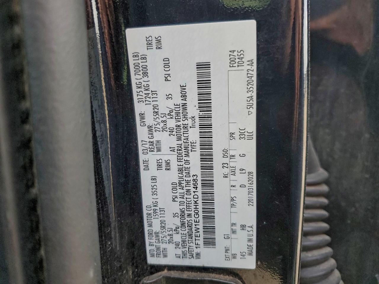 2017 FORD F-150