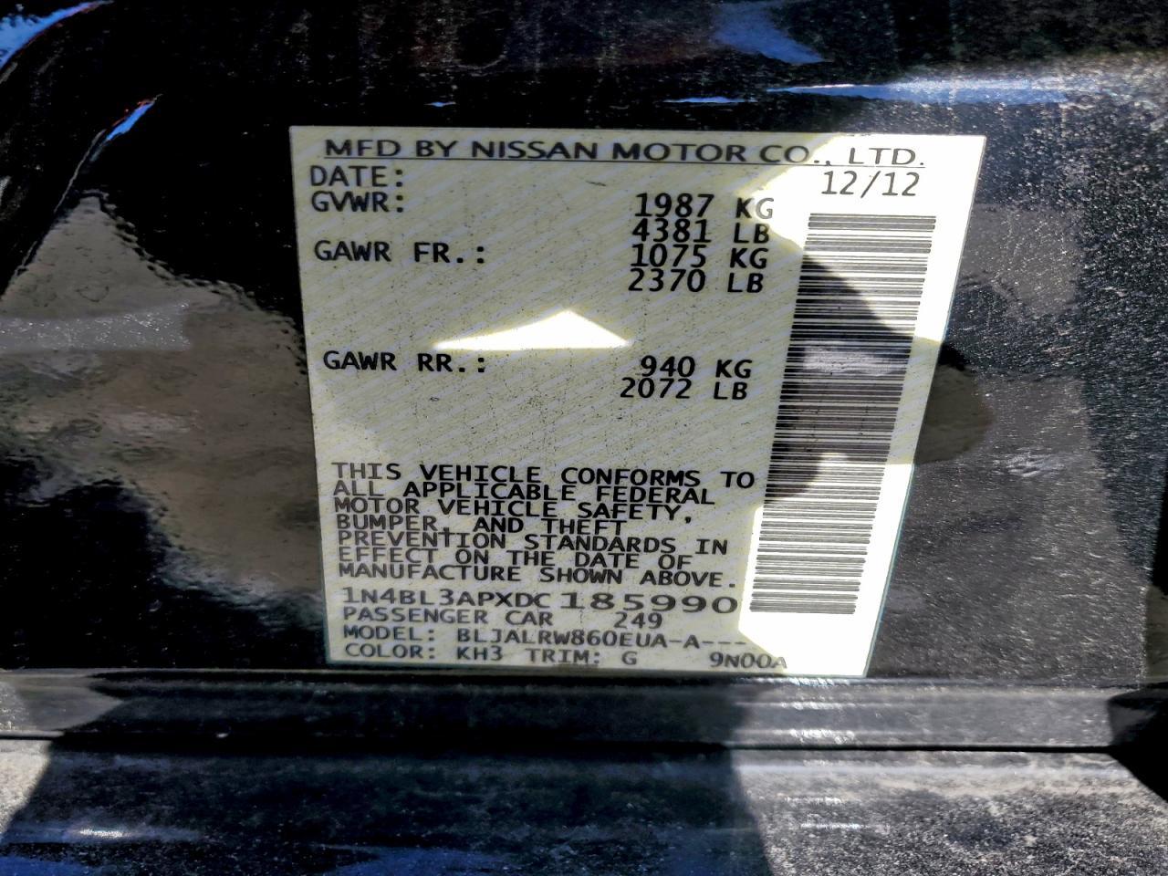 2013 NISSAN ALTIMA