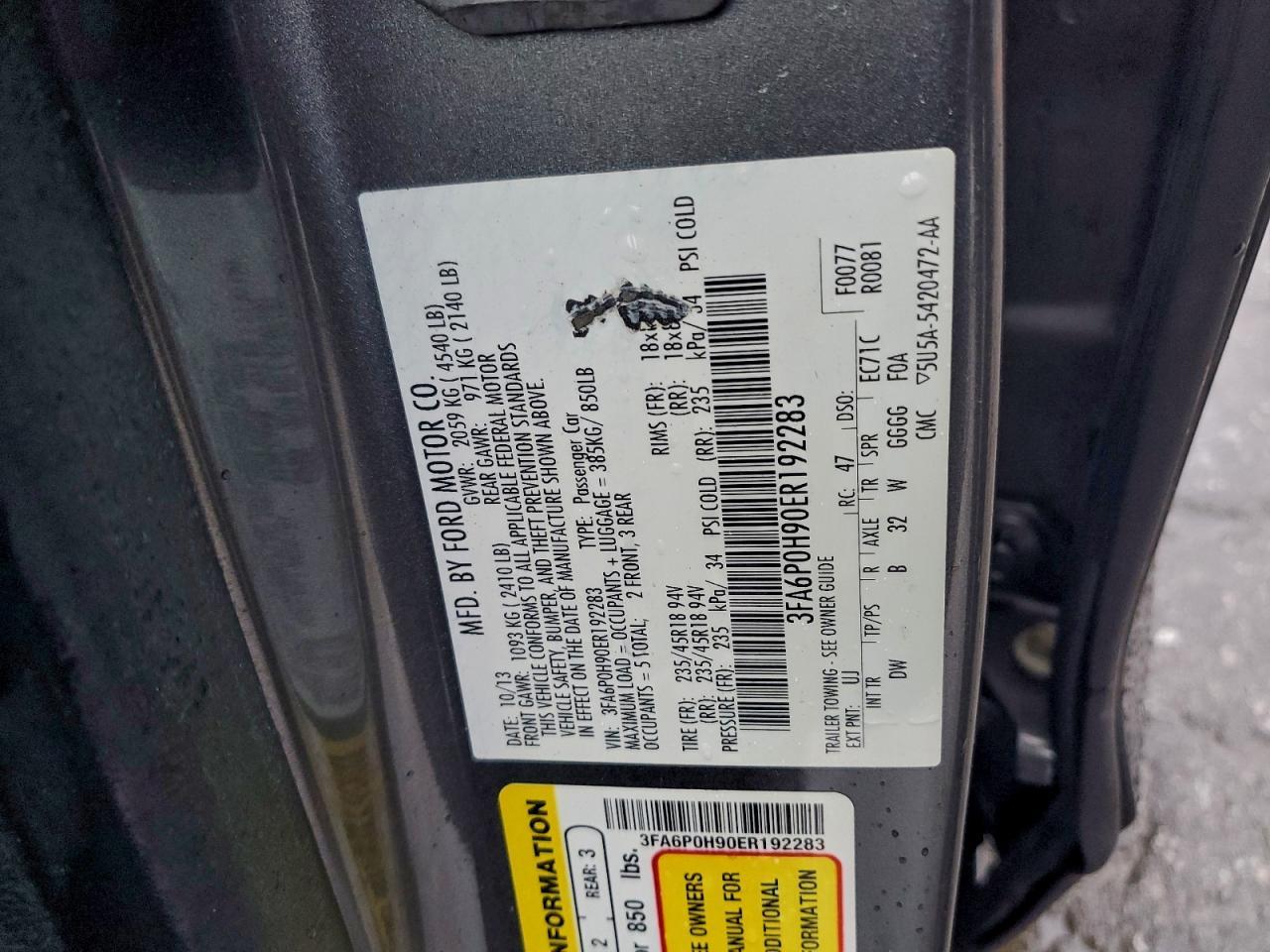 2014 FORD FUSION