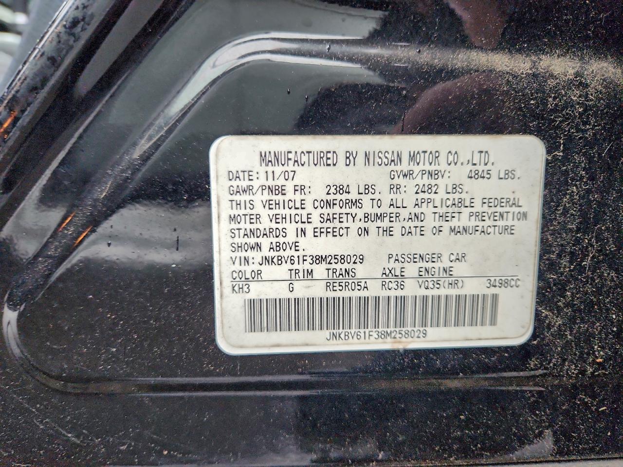 2008 INFINITI G35