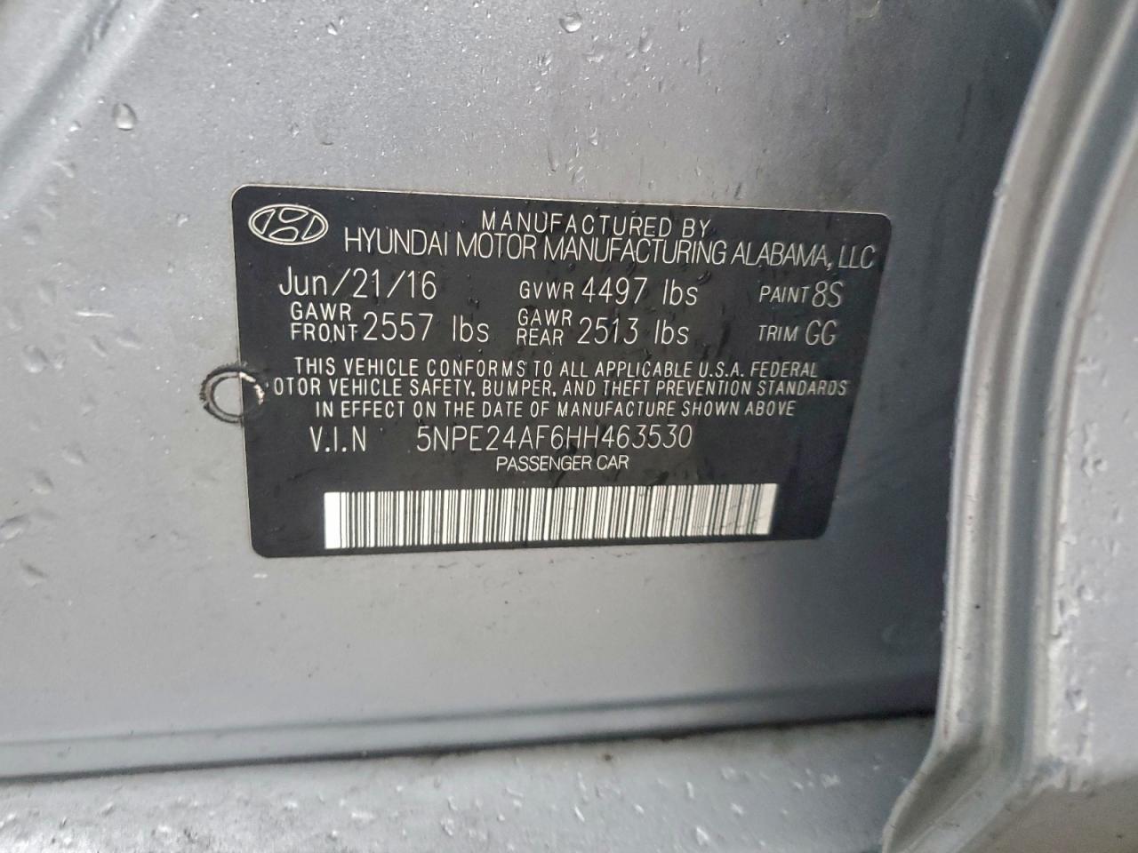 2017 HYUNDAI SONATA