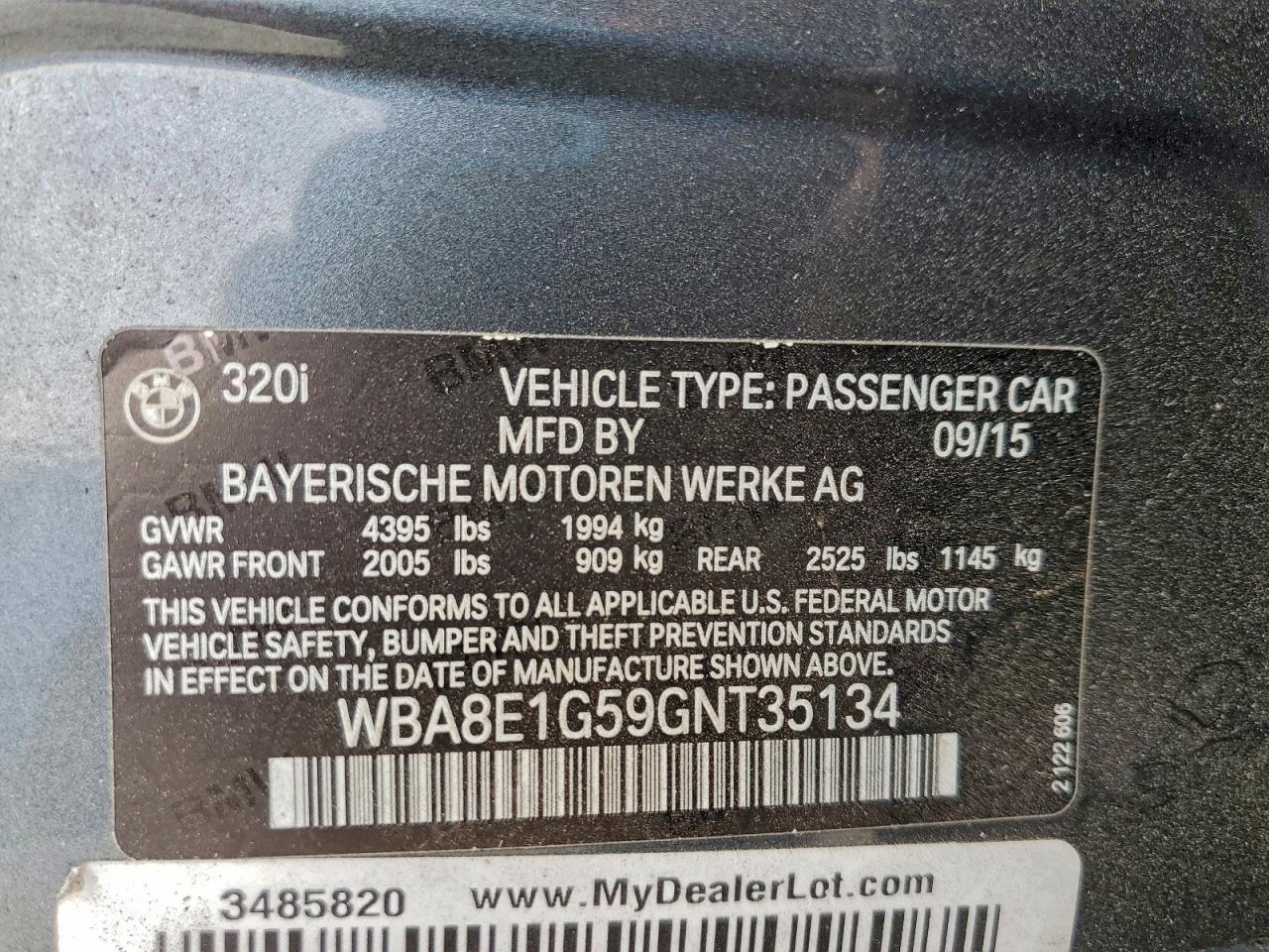 2016 BMW 3 SERIES