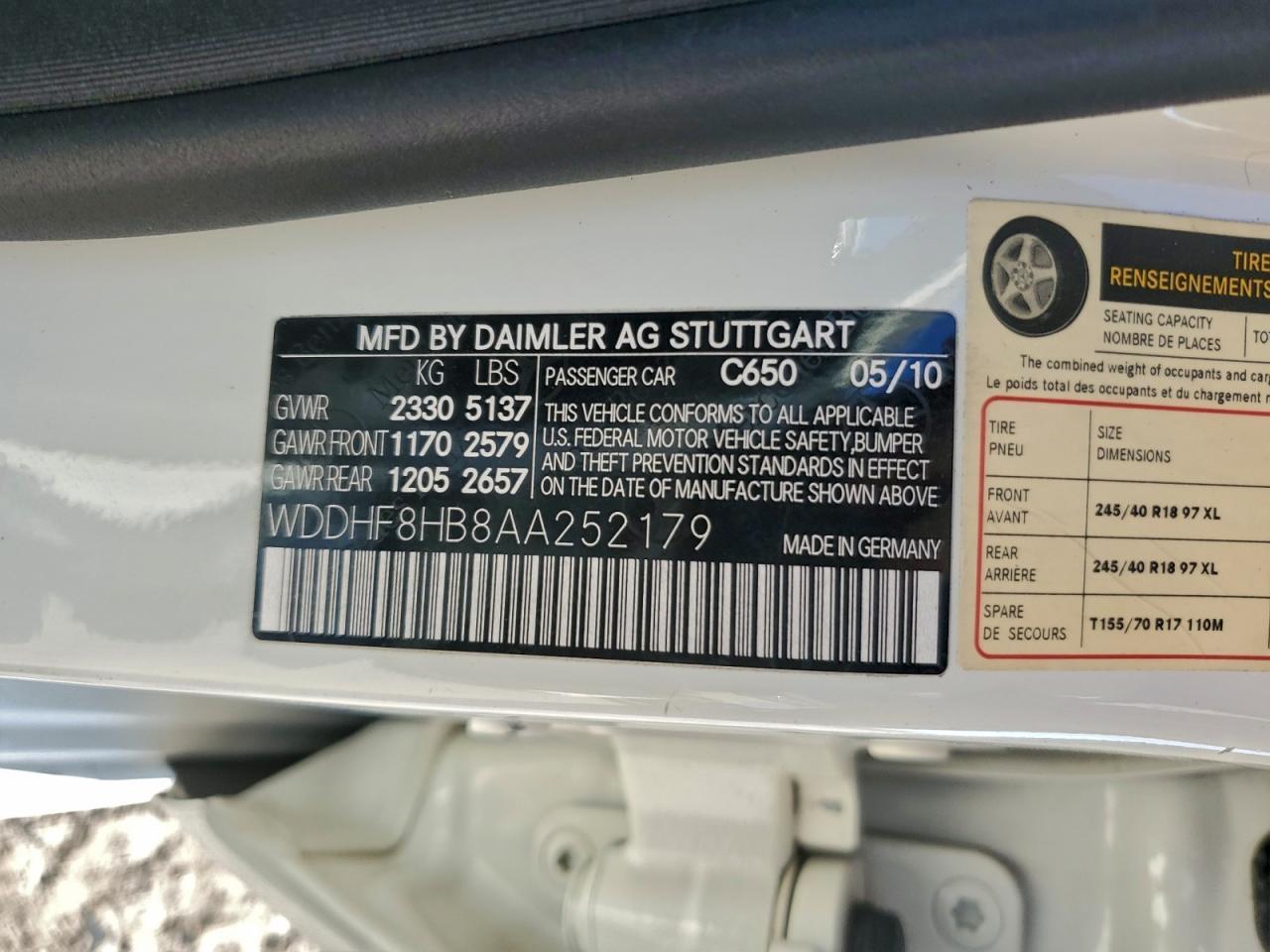 2010 MERCEDES-BENZ E-Class