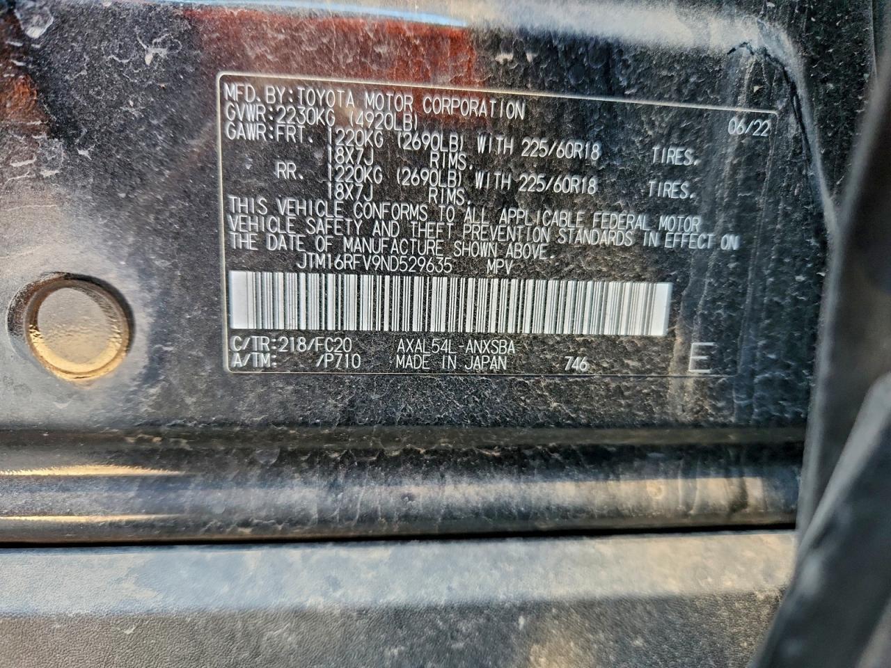 2022 TOYOTA RAV4