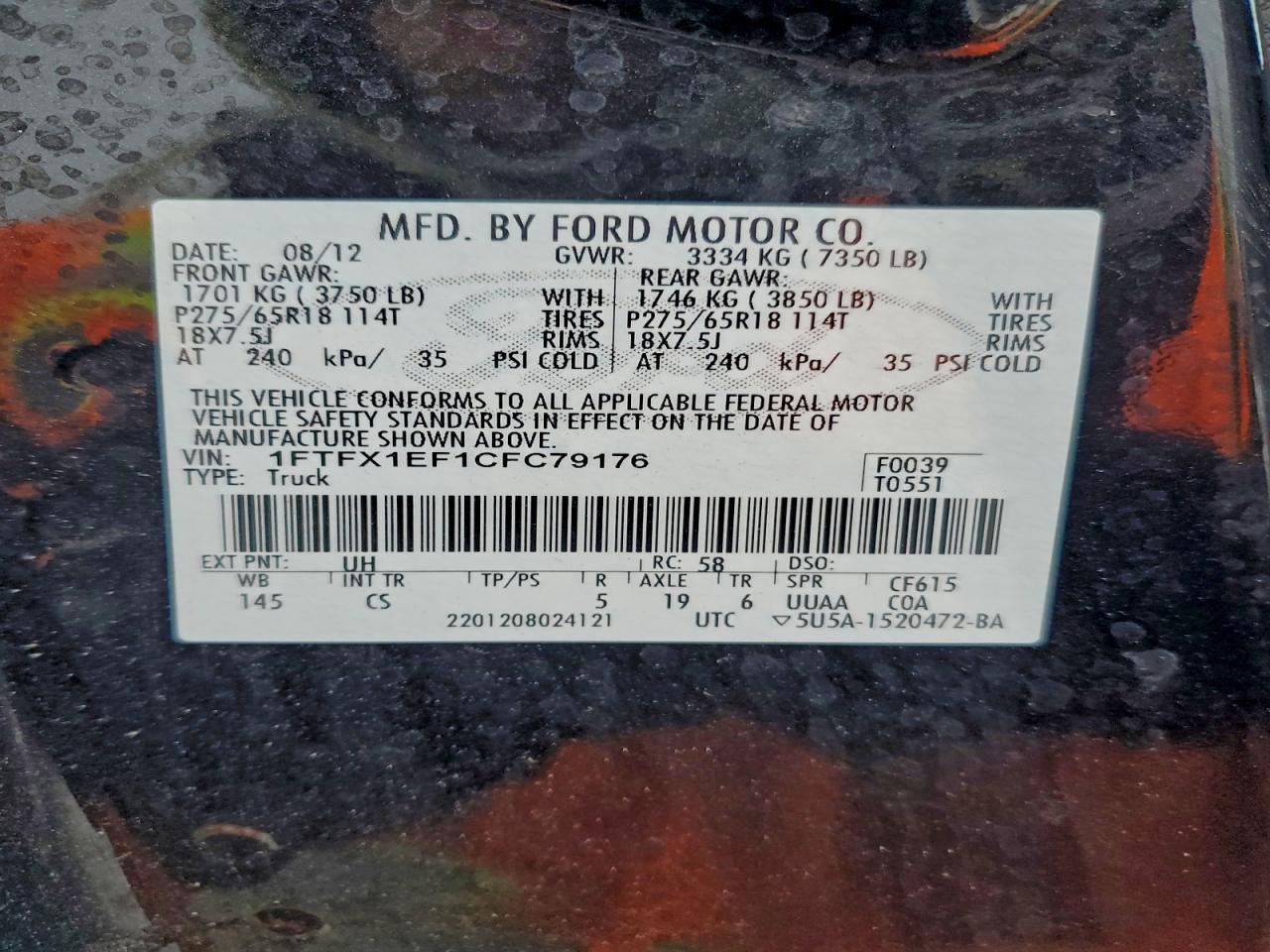 2012 FORD F-150