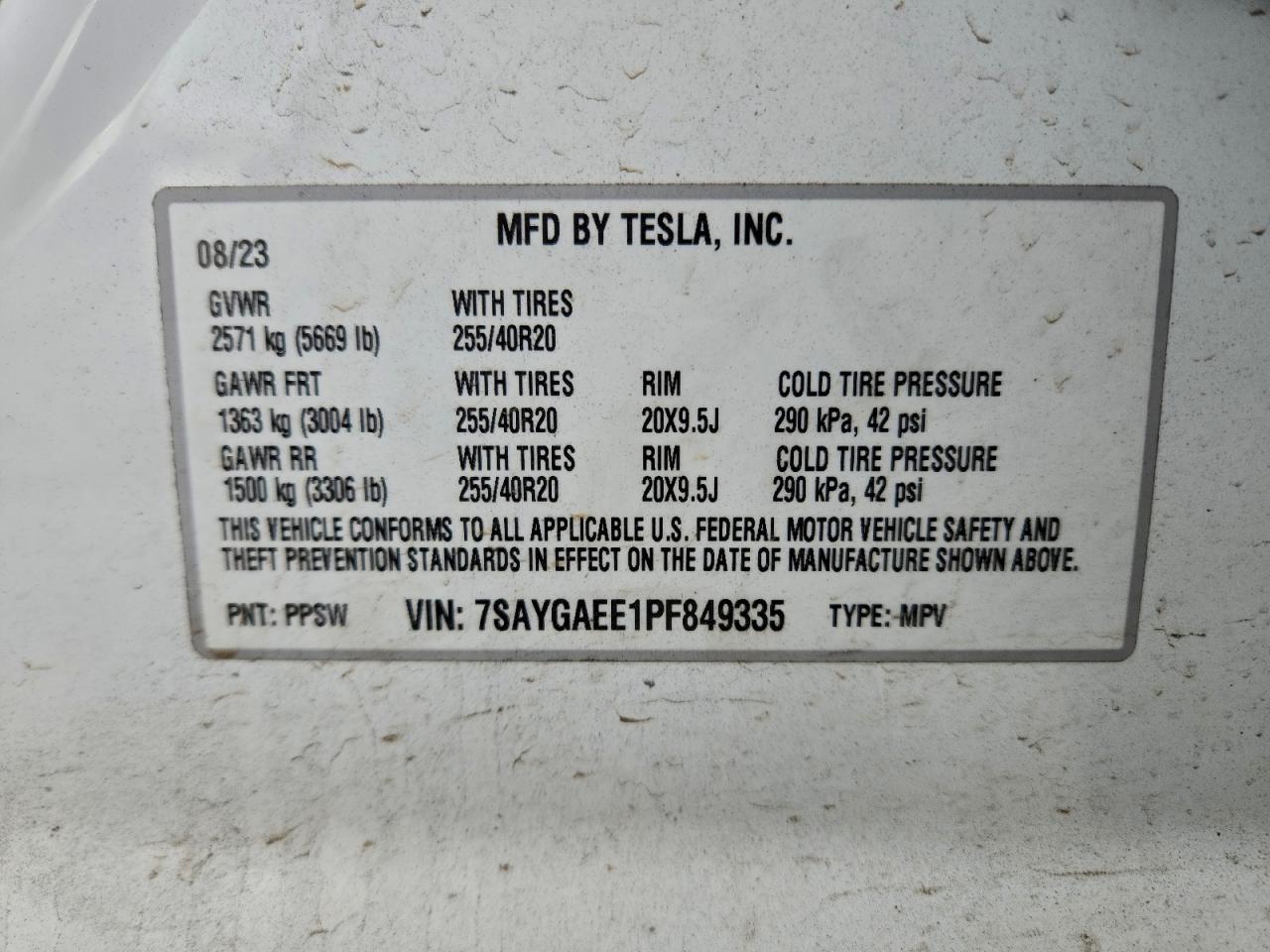 2023 TESLA MODEL Y
