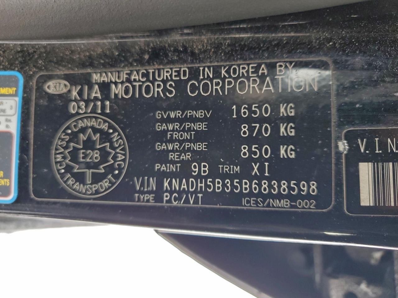 2011 KIA RIO