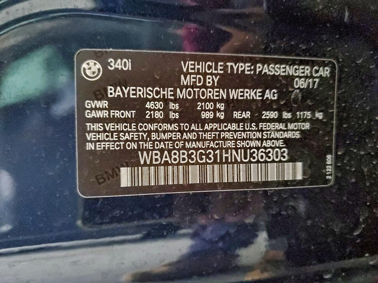 2017 BMW 3 SERIES
