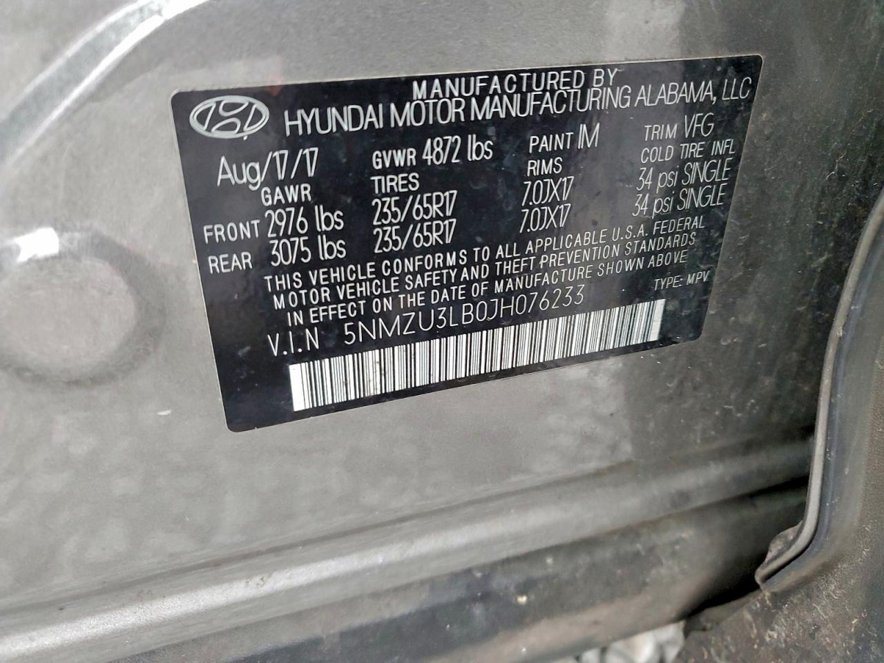 2018 HYUNDAI SANTA FE