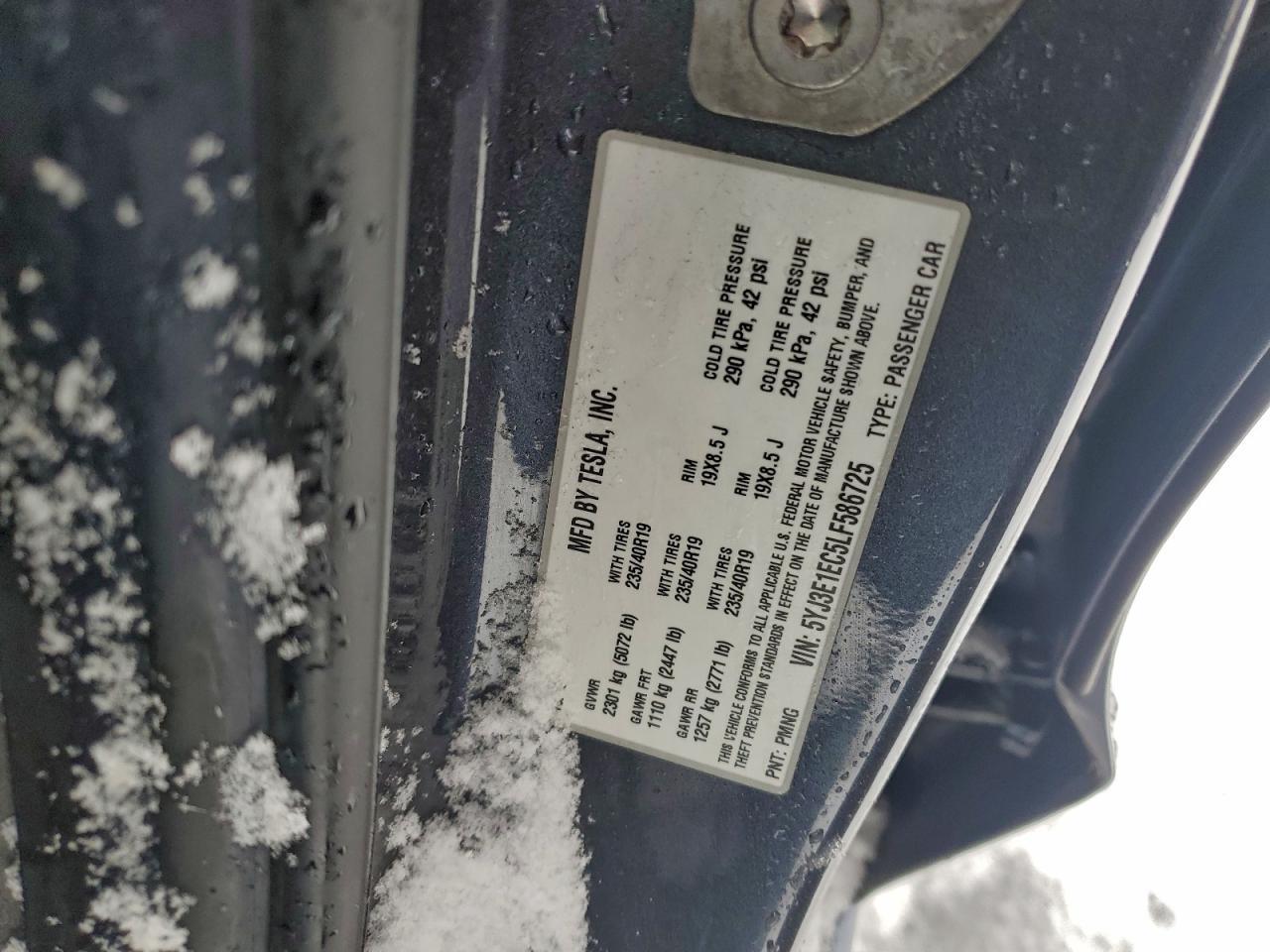 2020 TESLA MODEL 3