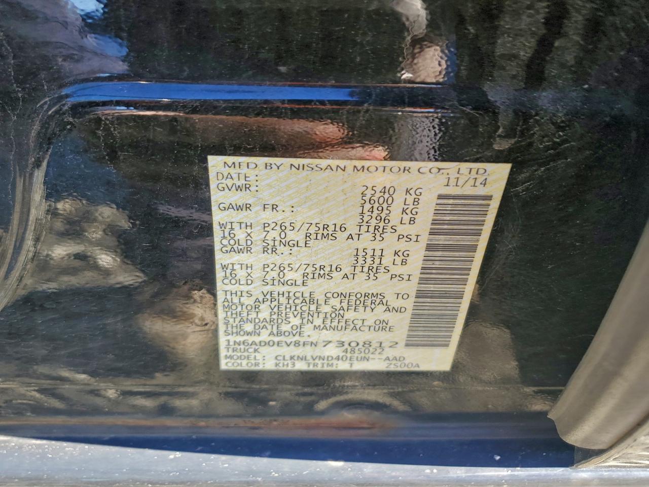 2015 NISSAN Frontier