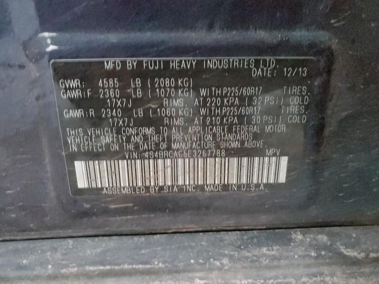 2014 SUBARU Outback