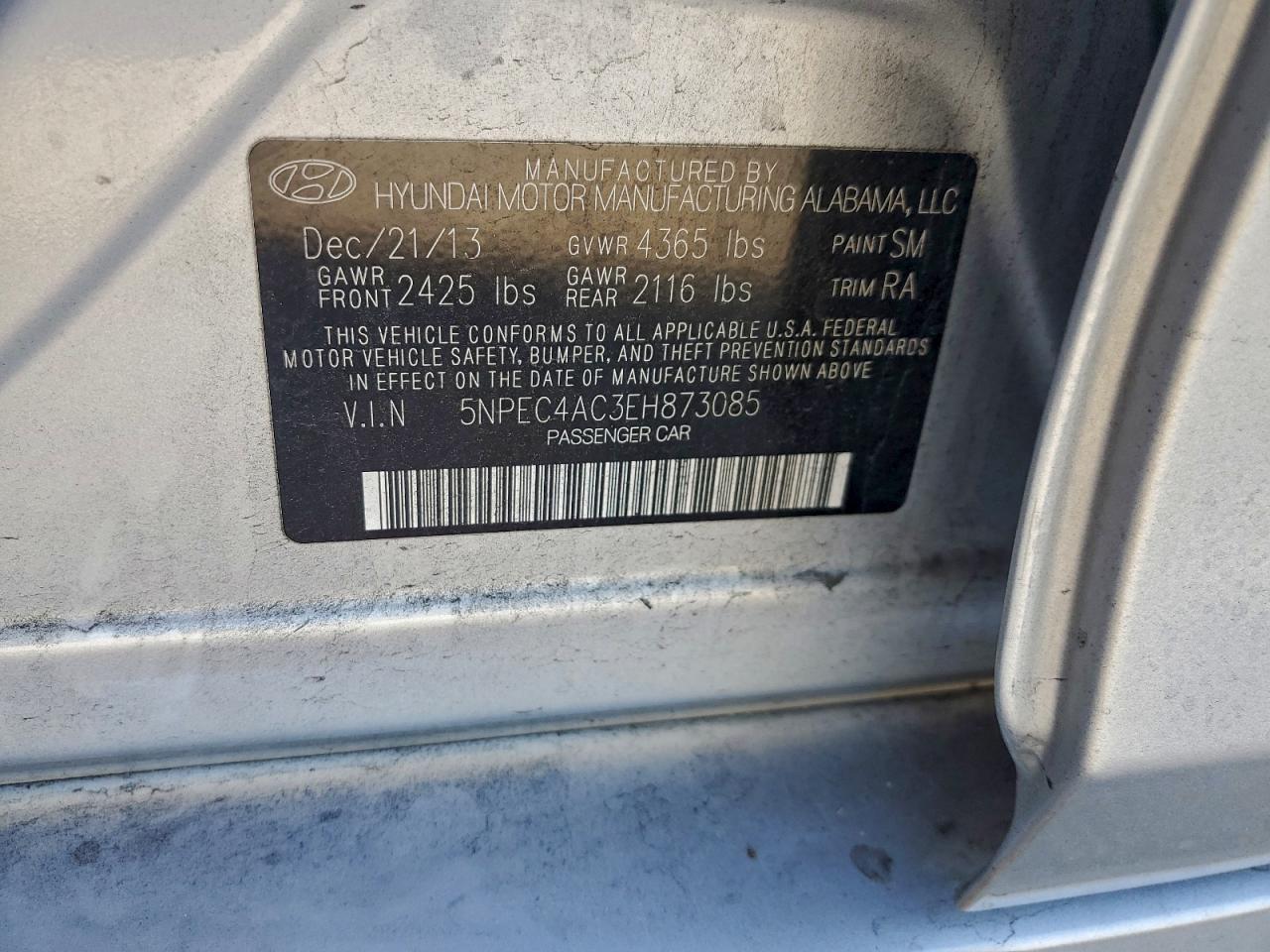 2014 HYUNDAI SONATA