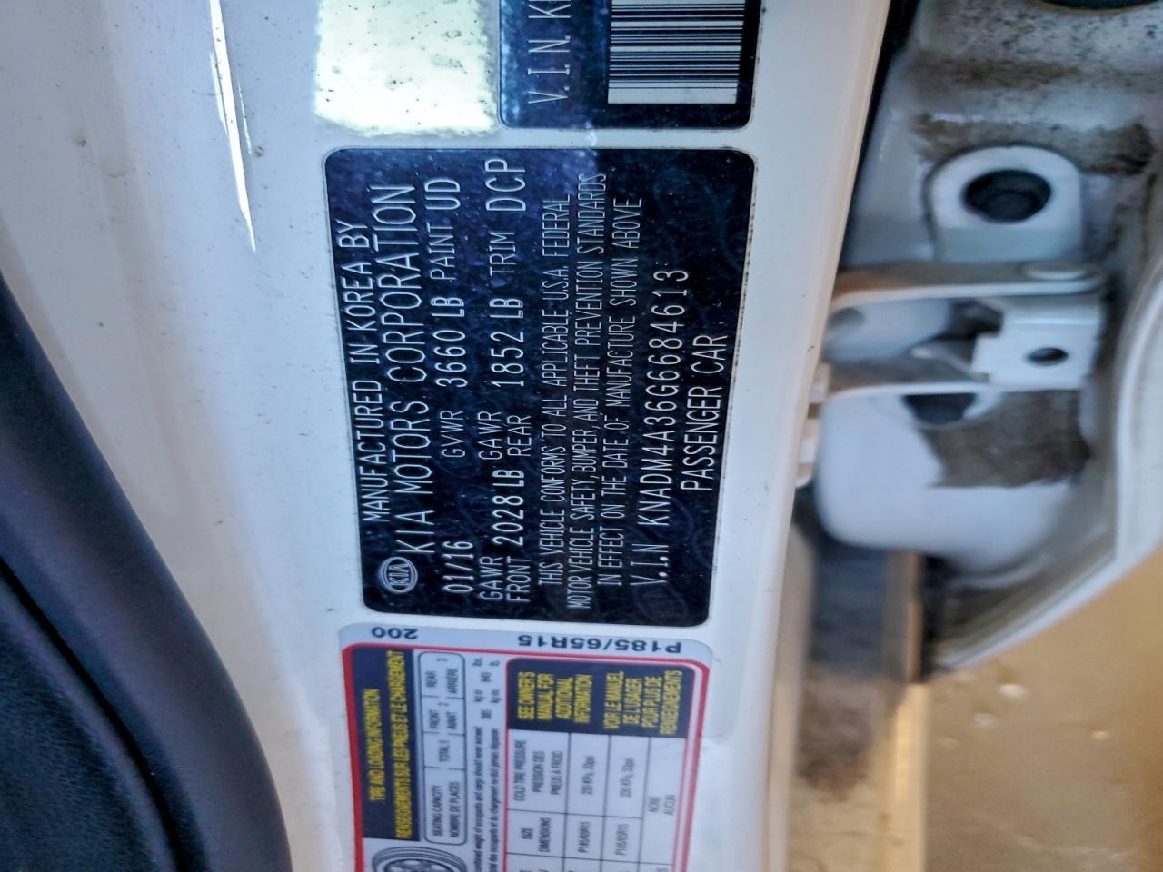 2016 KIA RIO