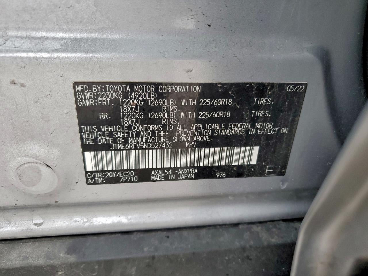 2022 TOYOTA RAV4