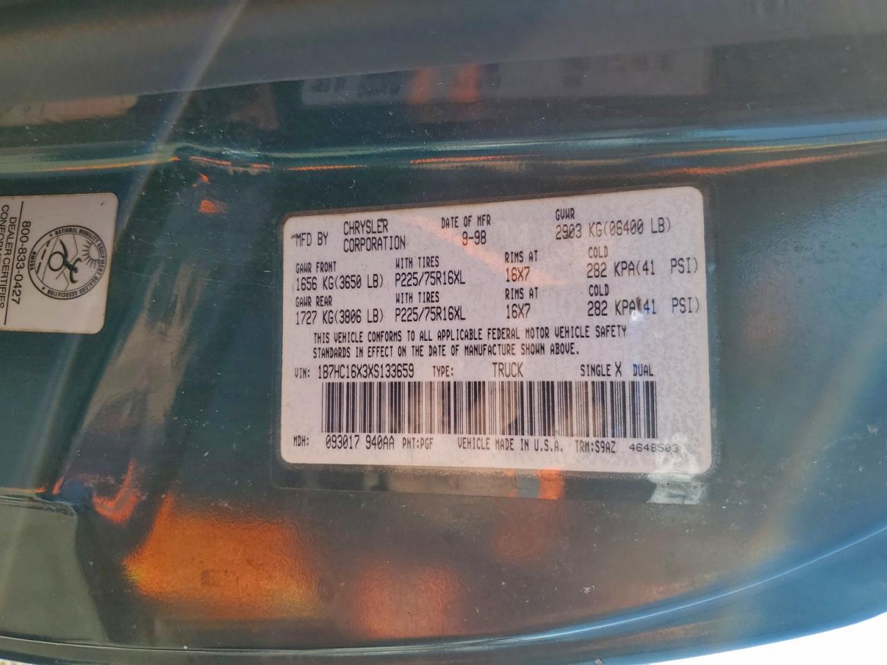 1999 DODGE RAM 1500