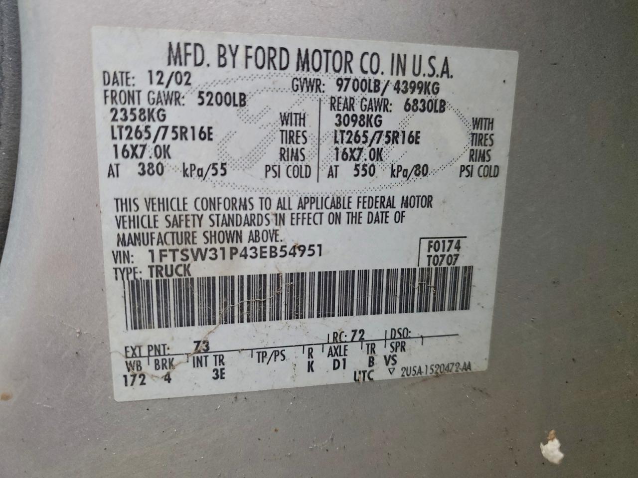 2003 FORD F-350