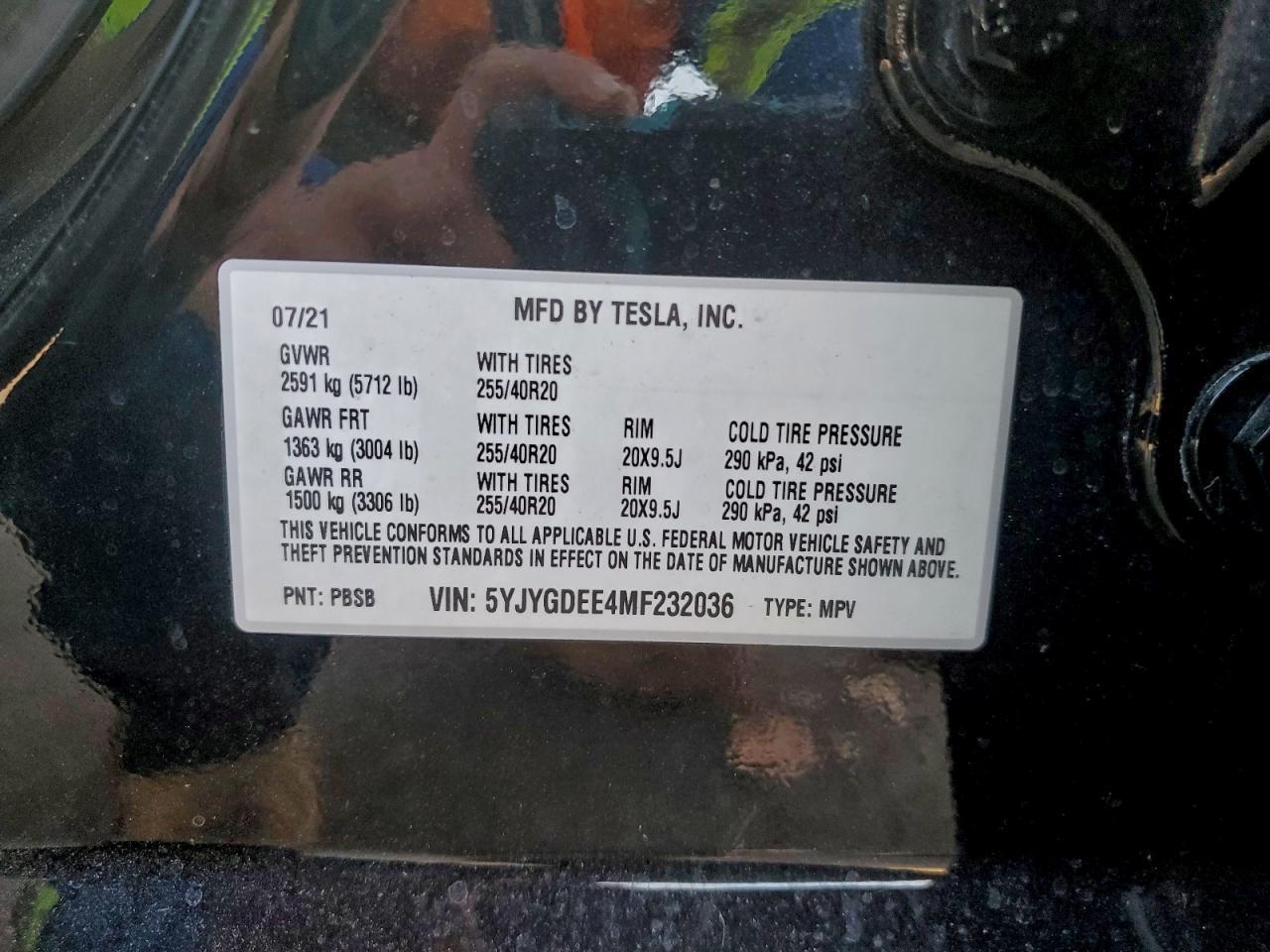 2021 TESLA MODEL Y