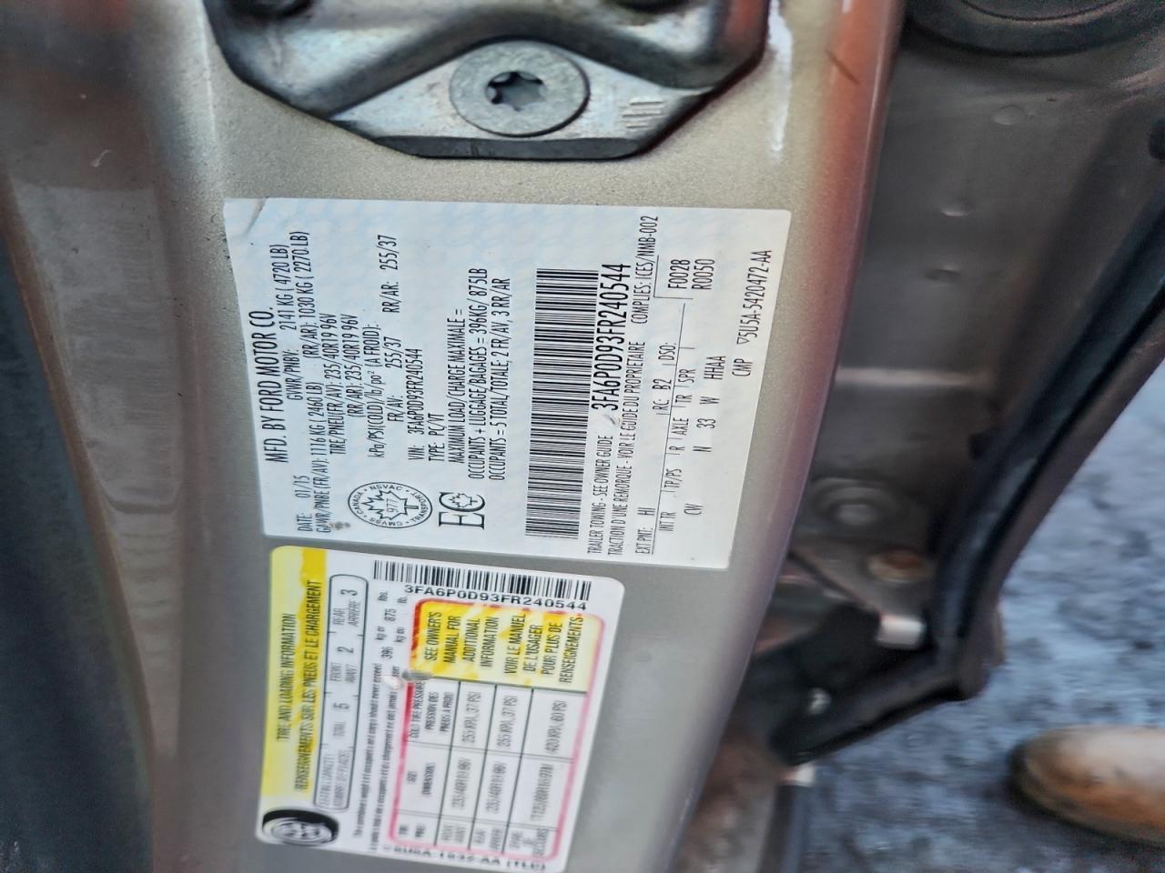 2015 FORD FUSION