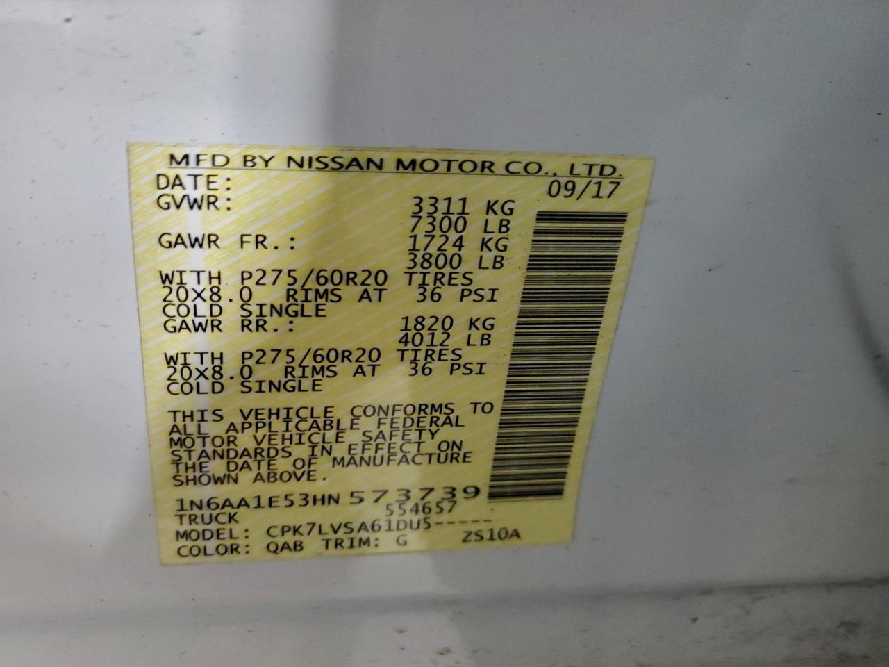 2017 NISSAN Titan