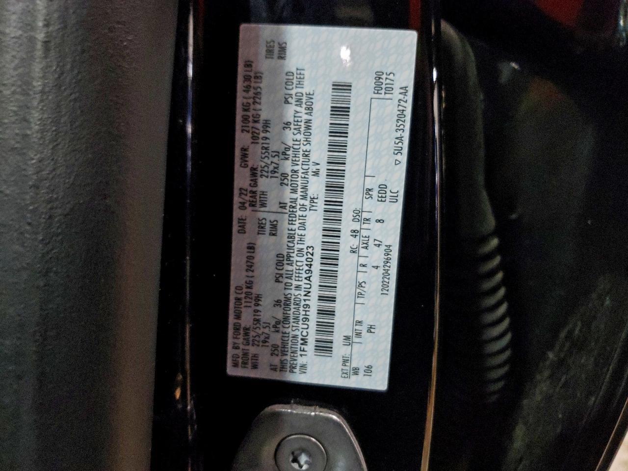 2022 FORD ESCAPE