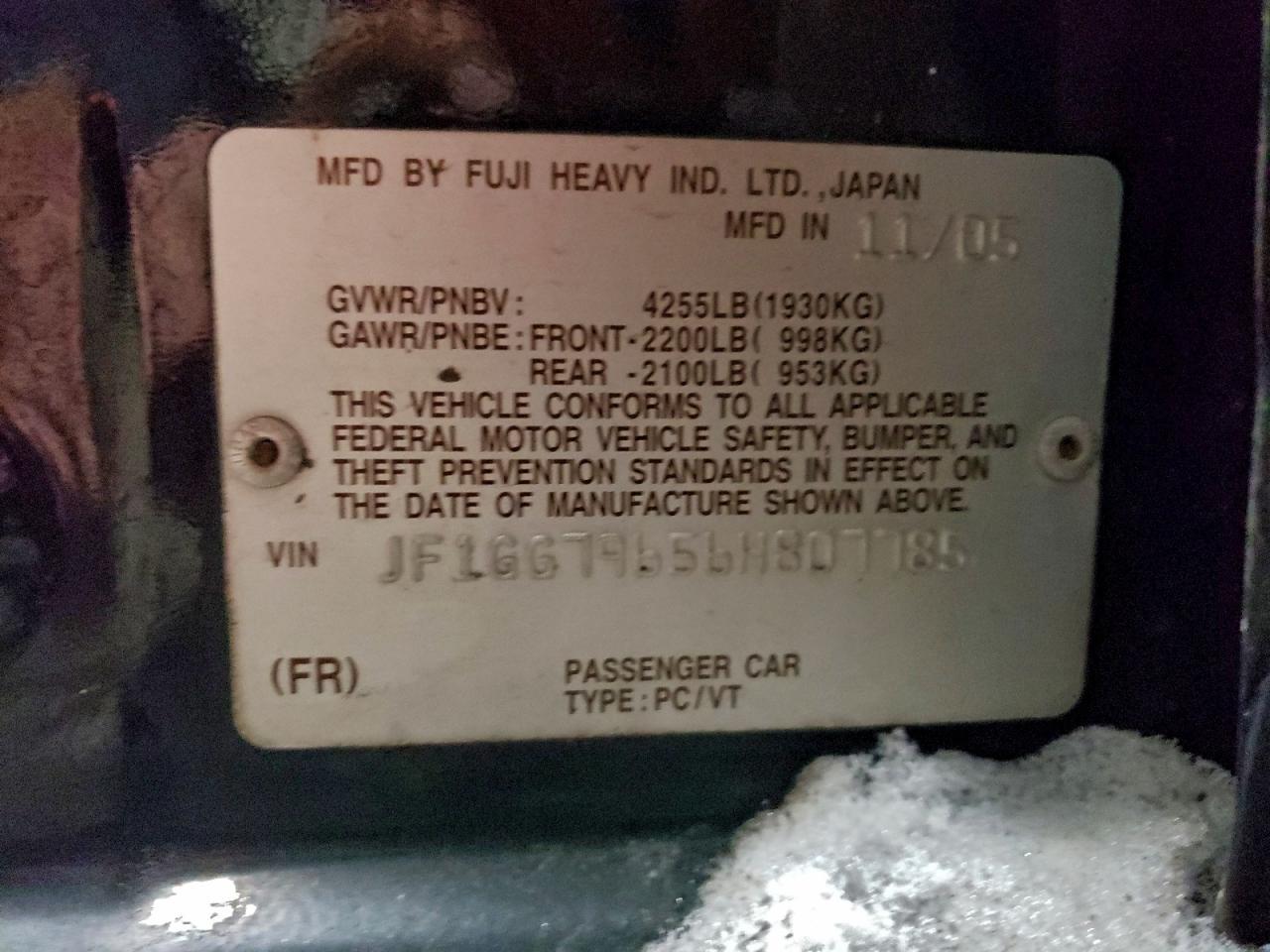 2006 SUBARU IMPREZA
