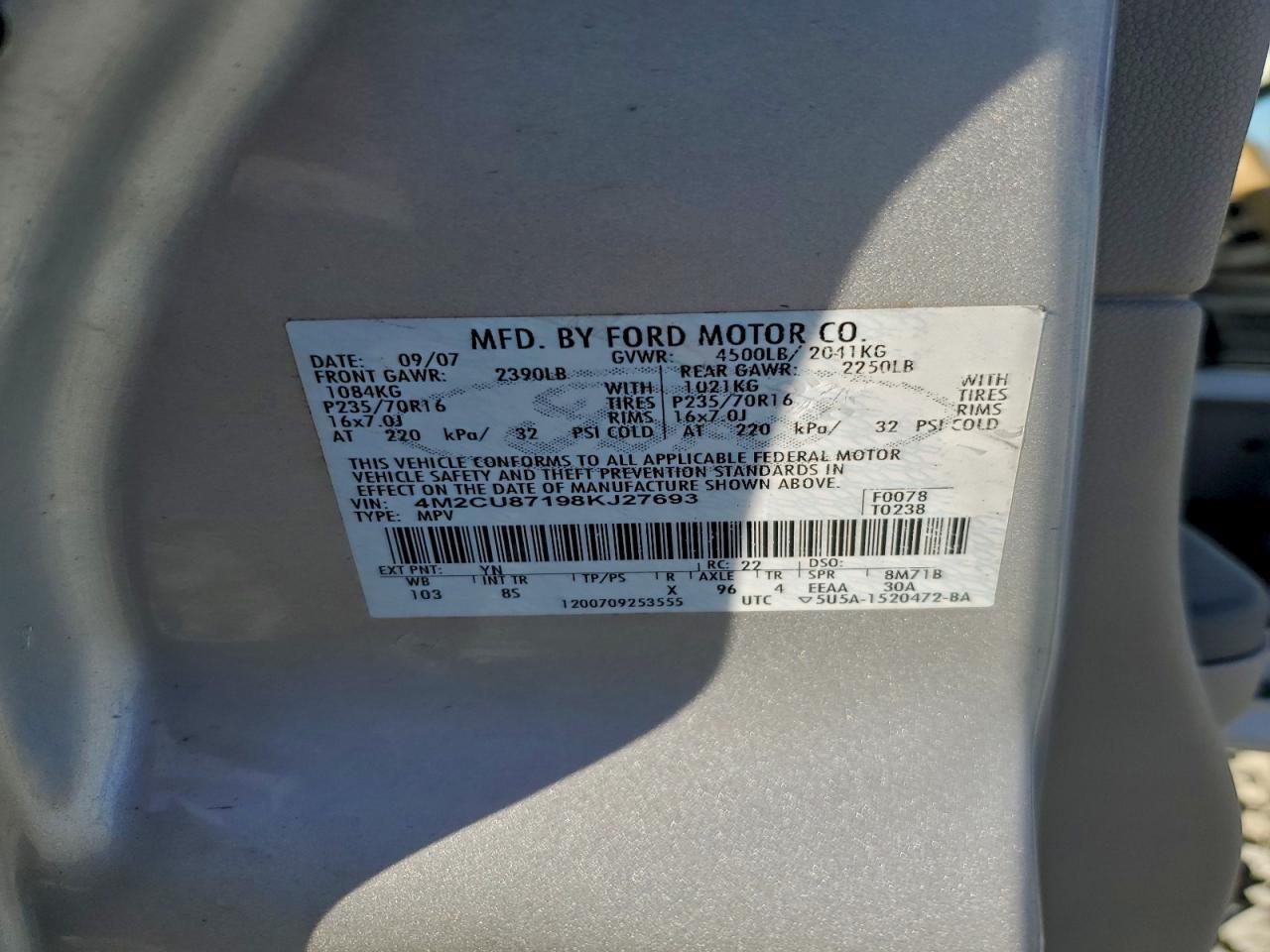 2008 MERCURY Mariner