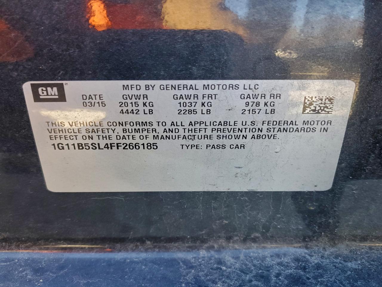 2015 CHEVROLET MALIBU